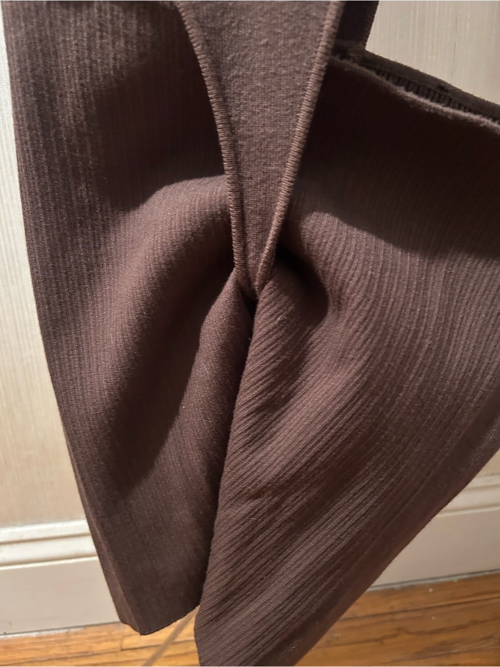 Jacquemus Chocolate Brown Ribbed Tote